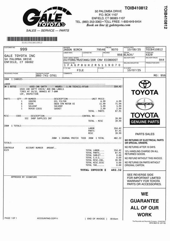 used 2024 Ford Mustang car, priced at $34,583