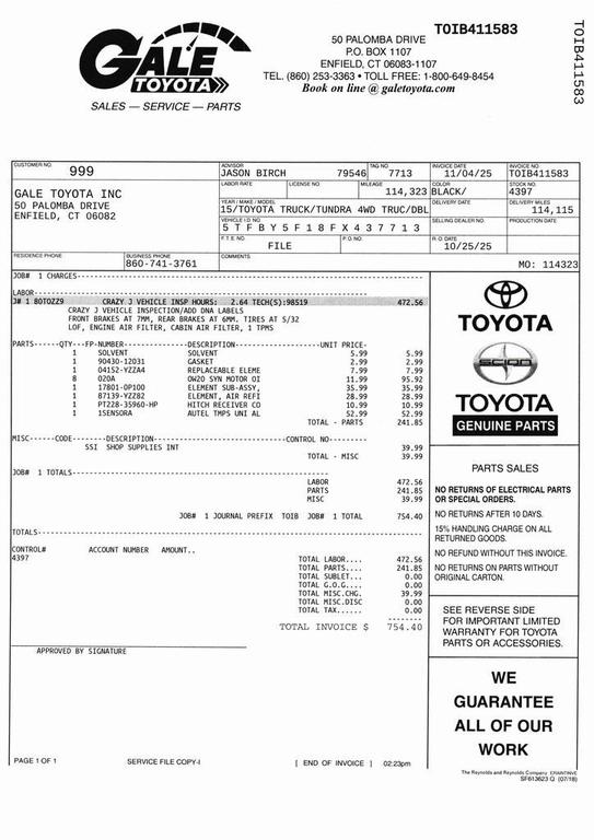 used 2015 Toyota Tundra car, priced at $26,550