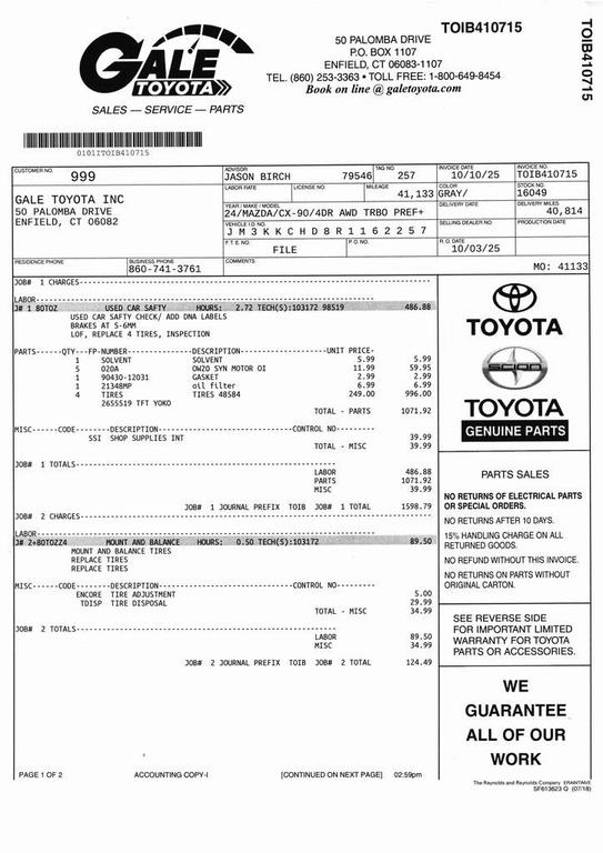 used 2024 Mazda CX-90 car, priced at $29,777