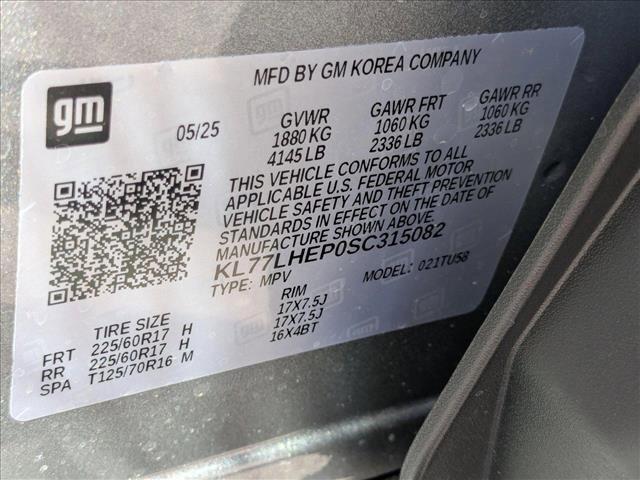 new 2025 Chevrolet Trax car, priced at $25,485