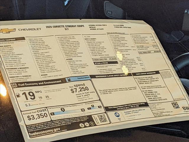 new 2025 Chevrolet Corvette car, priced at $85,995