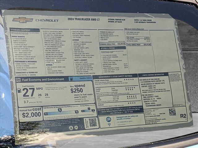 new 2024 Chevrolet TrailBlazer car, priced at $27,995