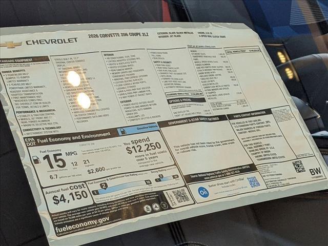 new 2026 Chevrolet Corvette car, priced at $140,520