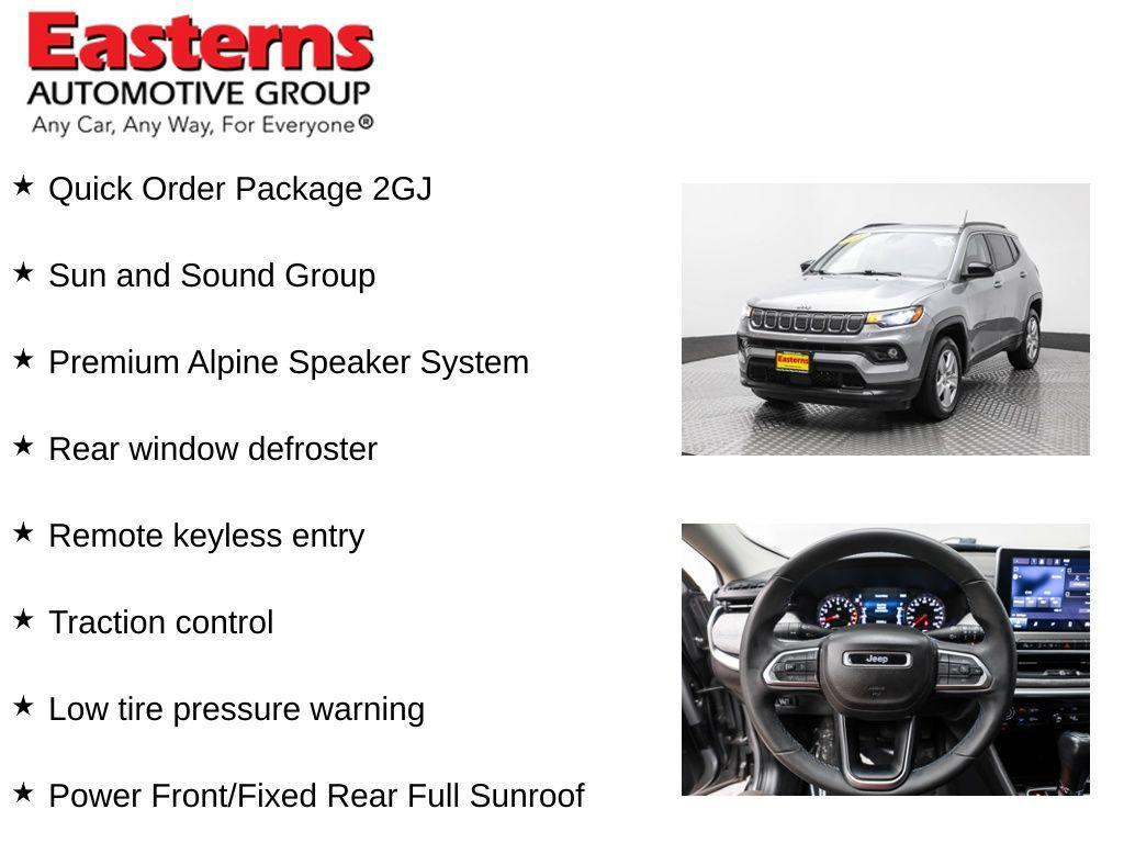 used 2022 Jeep Compass car, priced at $20,690