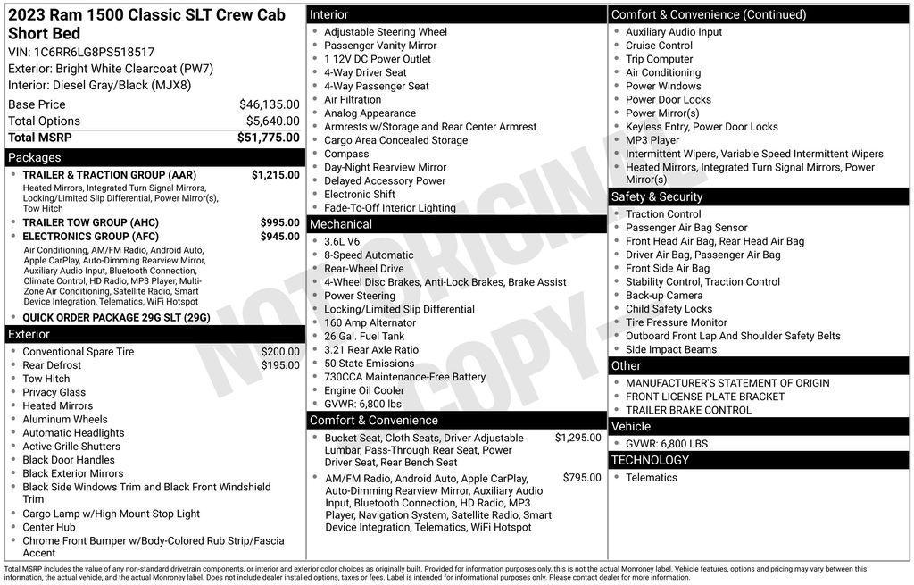 used 2023 Ram 1500 Classic car, priced at $25,890