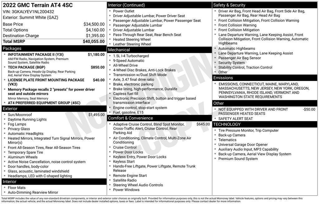 used 2022 GMC Terrain car, priced at $22,950