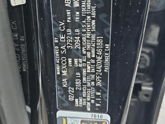 used 2022 Kia Forte car, priced at $13,499