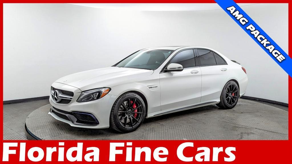 used 2018 Mercedes-Benz AMG C 63 car, priced at $38,499