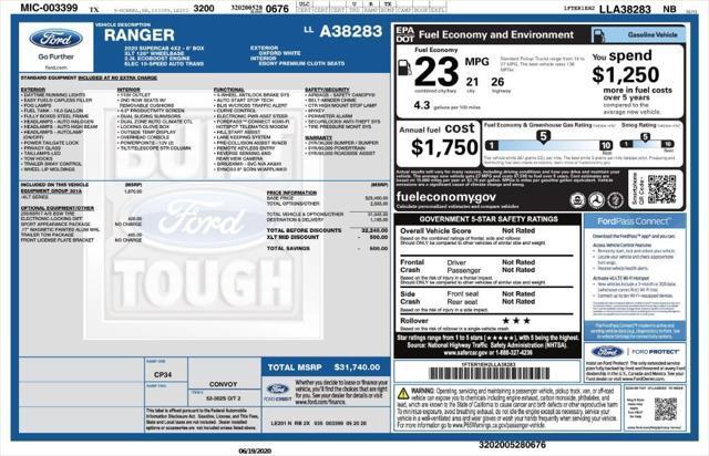 used 2020 Ford Ranger car, priced at $19,099