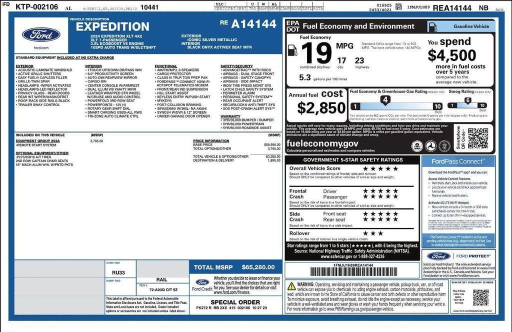 used 2024 Ford Expedition car, priced at $37,899