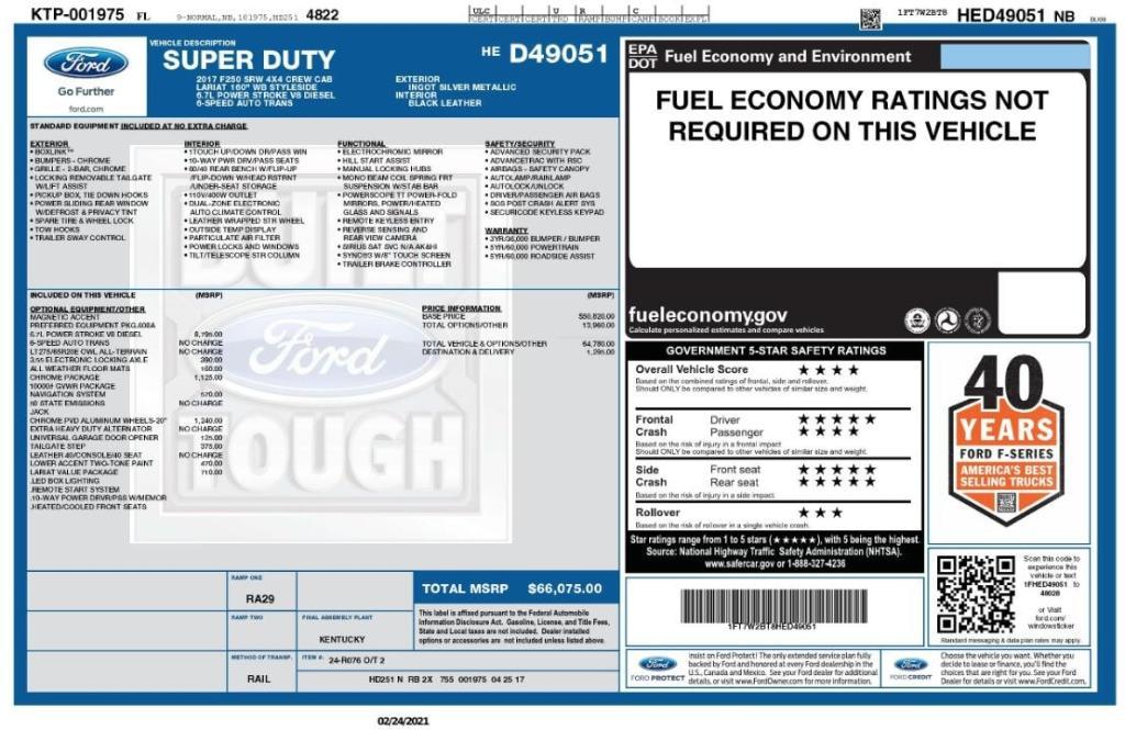 used 2017 Ford F-250 car, priced at $45,499