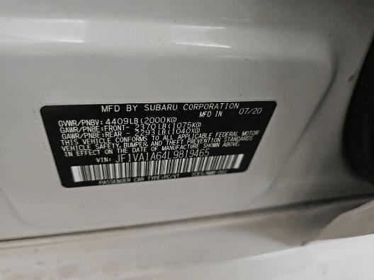 used 2020 Subaru WRX car, priced at $19,999