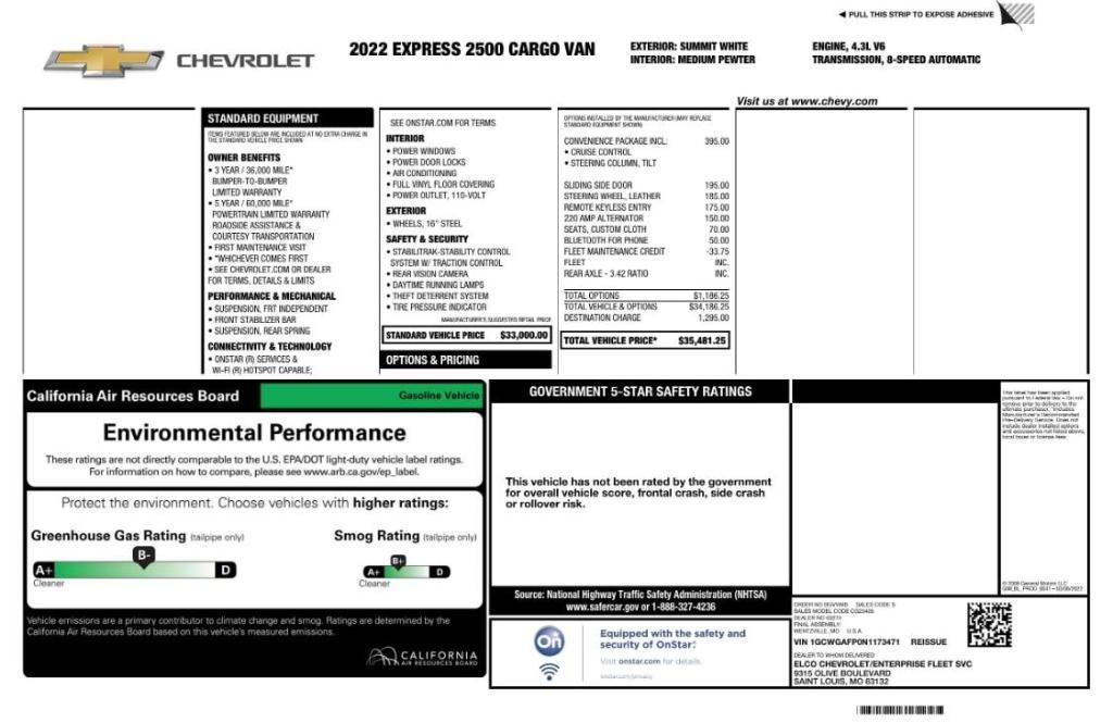 used 2022 Chevrolet Express 2500 car, priced at $22,498