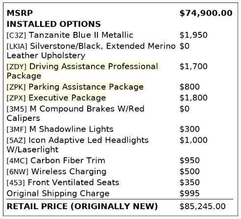 used 2022 BMW M4 car, priced at $65,899