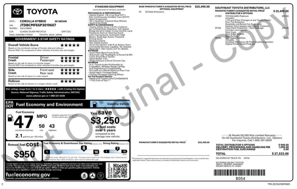 used 2023 Toyota Corolla Hybrid car, priced at $16,199