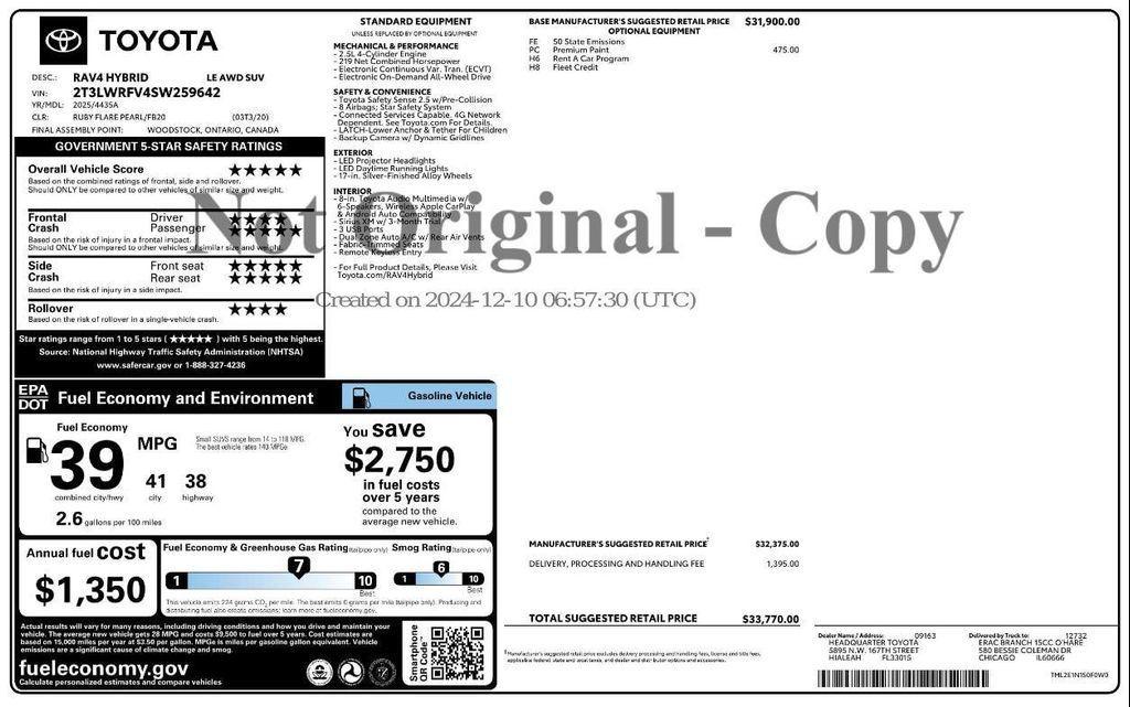 used 2025 Toyota RAV4 Hybrid car, priced at $29,999