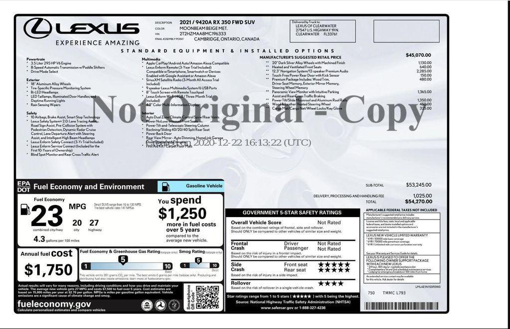 used 2021 Lexus RX 350 car, priced at $28,999