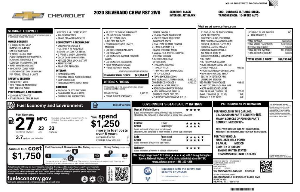 used 2020 Chevrolet Silverado 1500 car, priced at $22,998