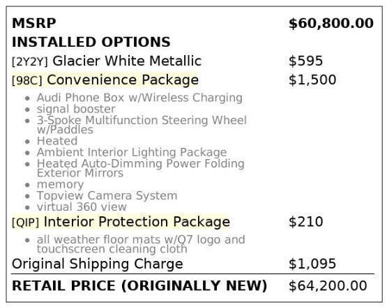 used 2021 Audi Q7 car, priced at $24,999