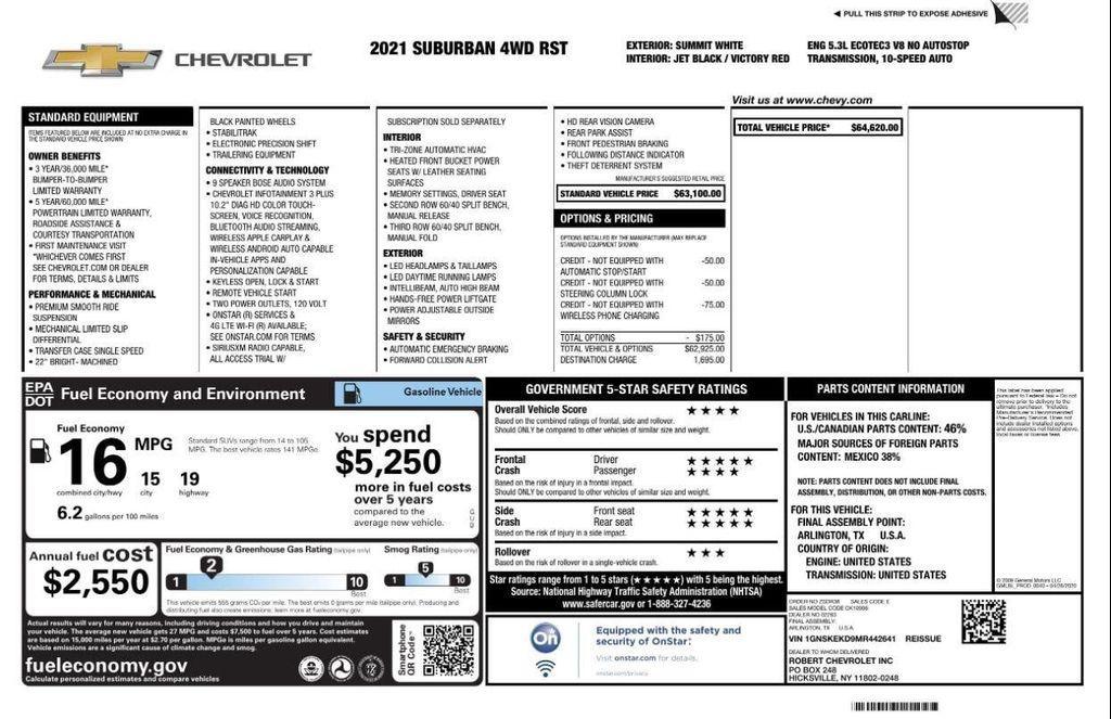 used 2021 Chevrolet Suburban car, priced at $35,999