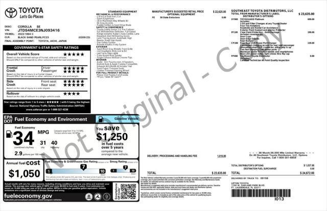 used 2022 Toyota Corolla car, priced at $18,999