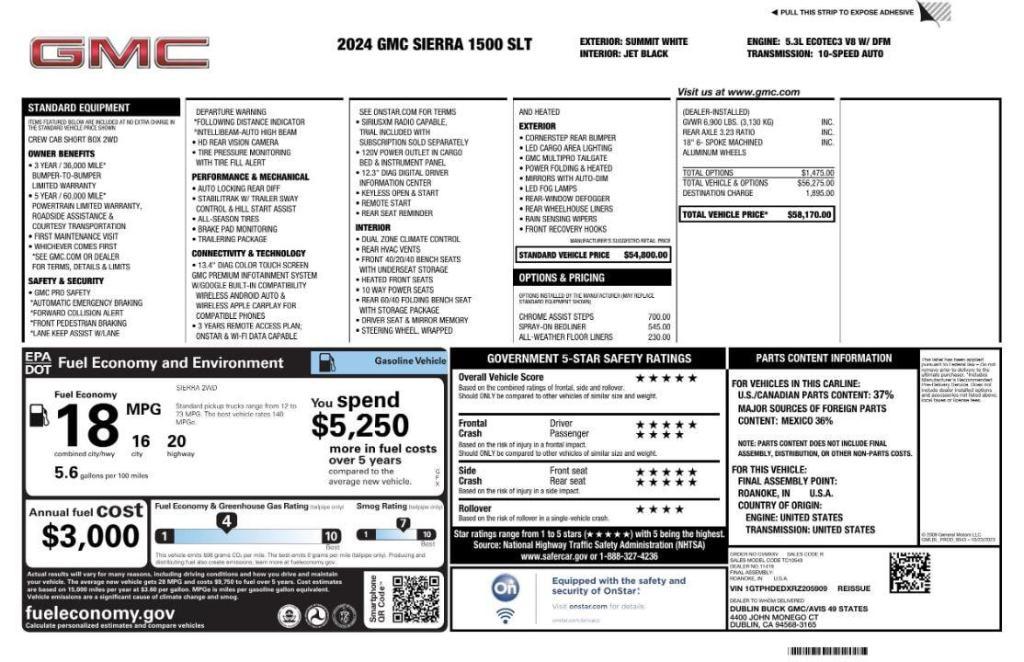 used 2024 GMC Sierra 1500 car, priced at $37,999