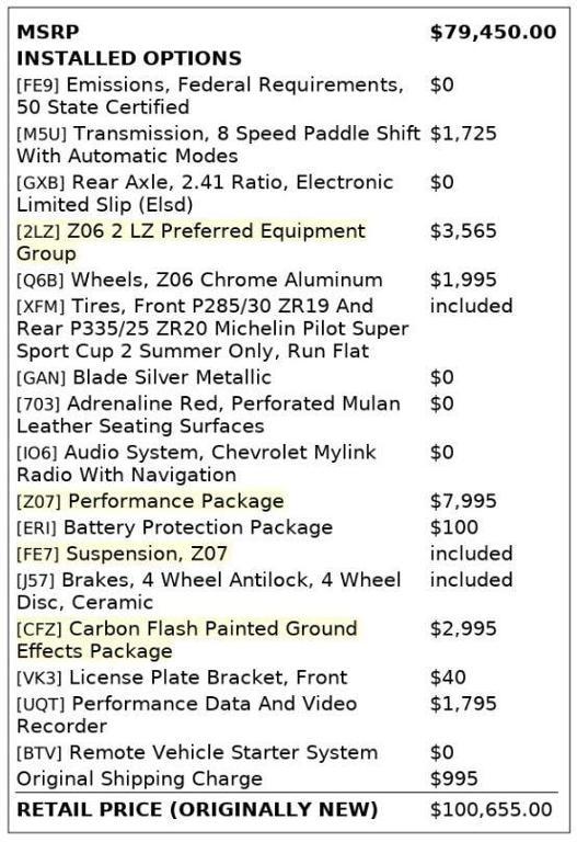 used 2017 Chevrolet Corvette car, priced at $59,998