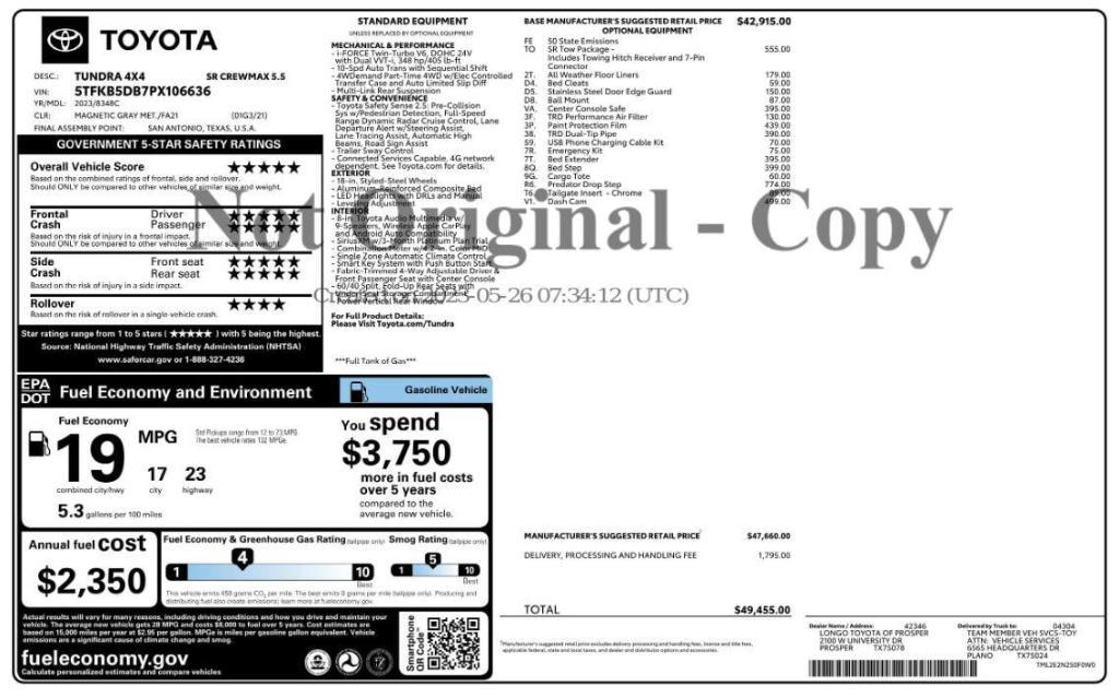 used 2023 Toyota Tundra car, priced at $34,799