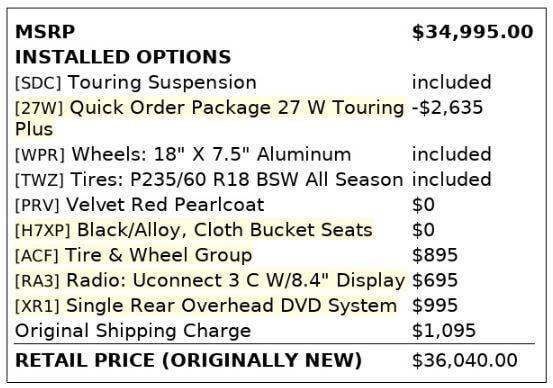 used 2017 Chrysler Pacifica car, priced at $10,299