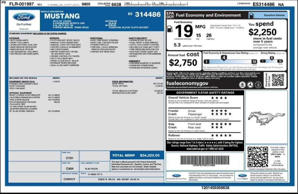 used 2014 Ford Mustang car, priced at $18,499