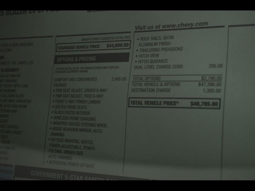 new 2025 Chevrolet Blazer EV car, priced at $36,285