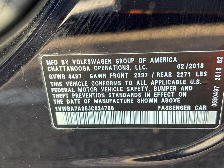 used 2018 Volkswagen Passat car, priced at $10,600