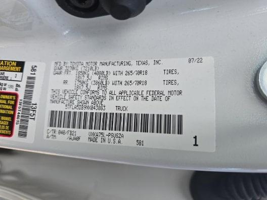 used 2022 Toyota Tundra car, priced at $47,000