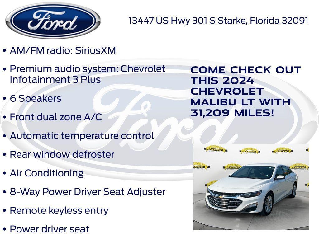 used 2024 Chevrolet Malibu car, priced at $19,916