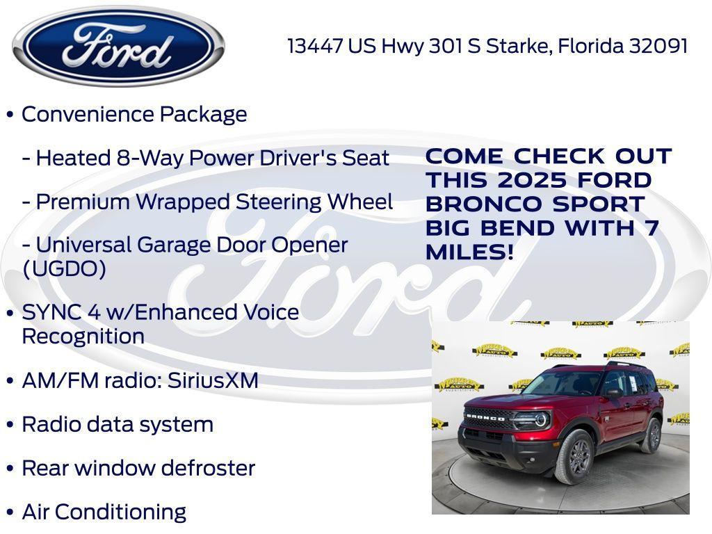 new 2025 Ford Bronco Sport car, priced at $35,012