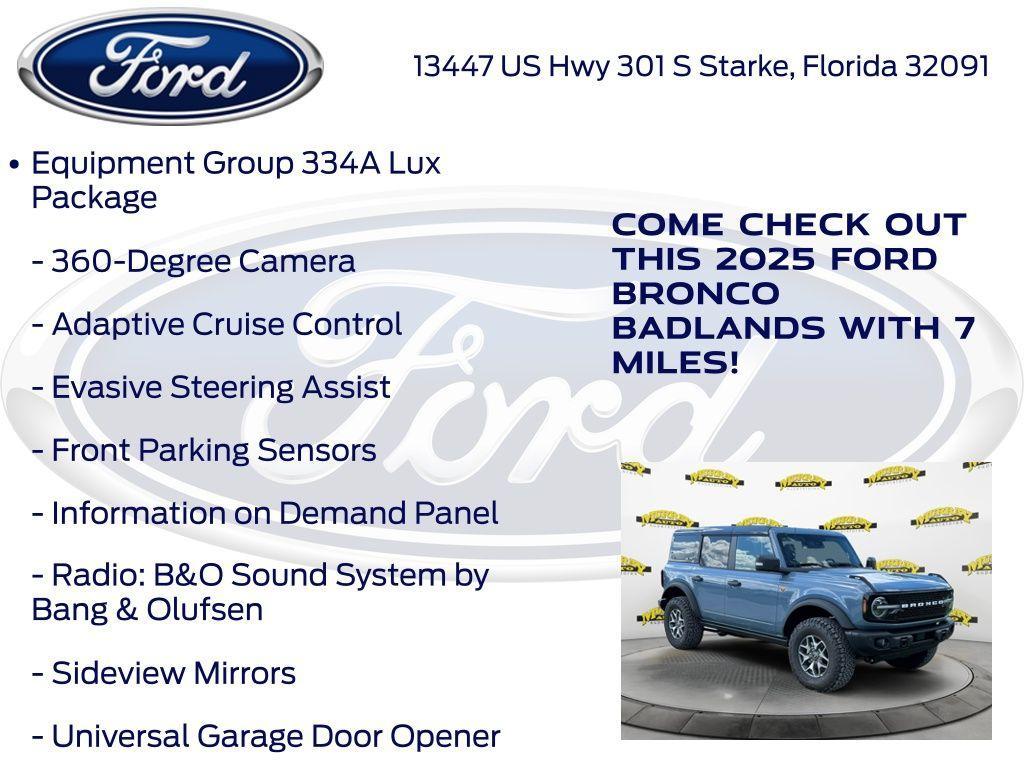 new 2025 Ford Bronco car, priced at $62,881