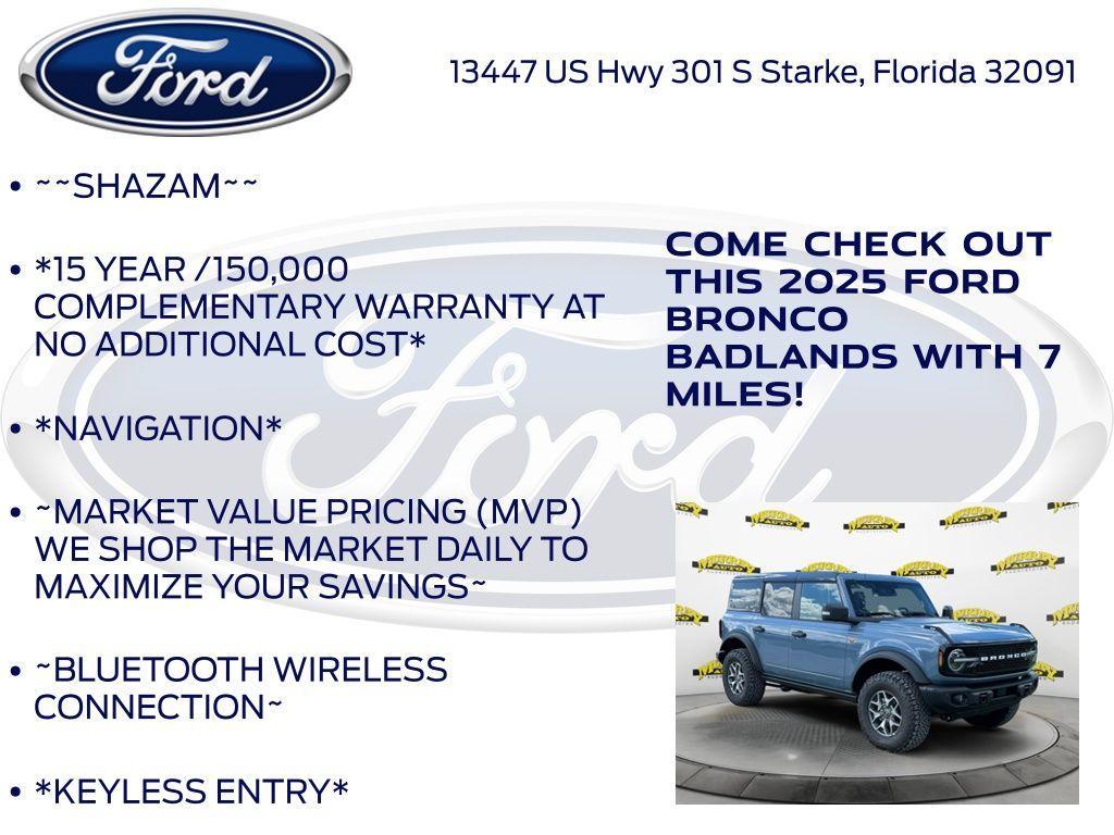 new 2025 Ford Bronco car, priced at $62,881