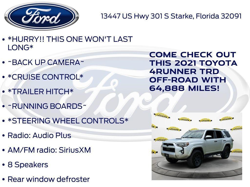 used 2021 Toyota 4Runner car, priced at $34,657