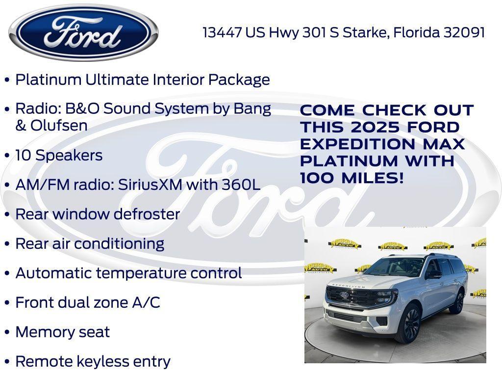 new 2025 Ford Expedition Max car, priced at $94,940