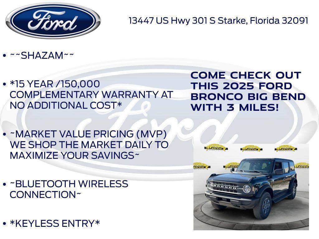 new 2025 Ford Bronco car, priced at $49,047