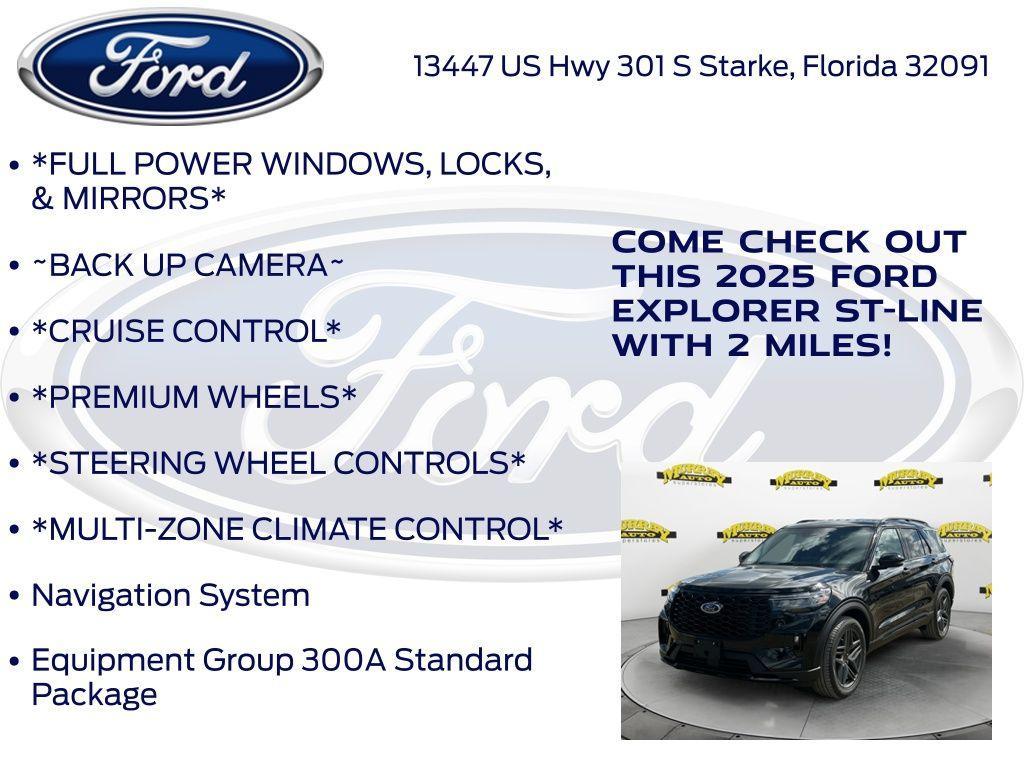 new 2025 Ford Explorer car, priced at $49,875