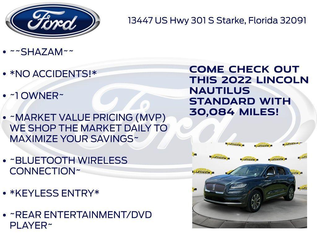 used 2022 Lincoln Nautilus car, priced at $28,955