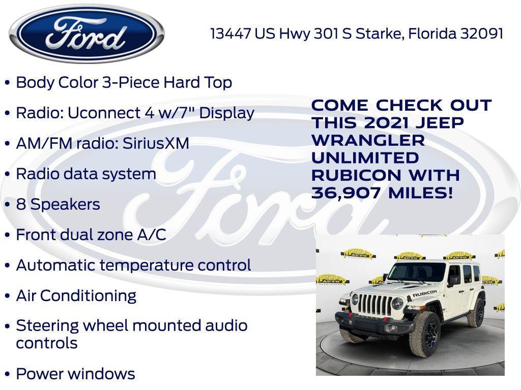 used 2021 Jeep Wrangler Unlimited car, priced at $33,777