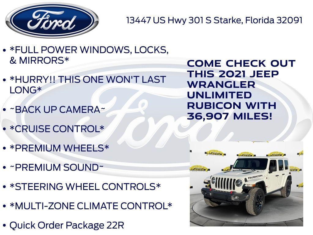 used 2021 Jeep Wrangler Unlimited car, priced at $33,777