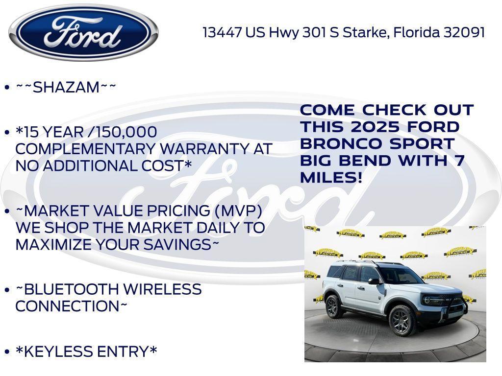new 2025 Ford Bronco Sport car, priced at $31,590