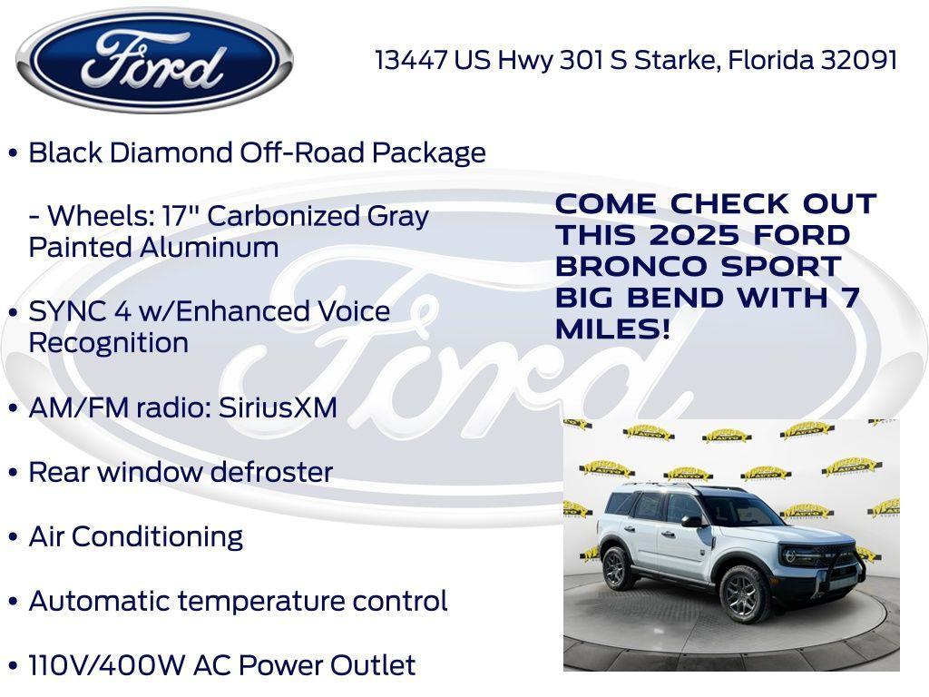 new 2025 Ford Bronco Sport car, priced at $31,590