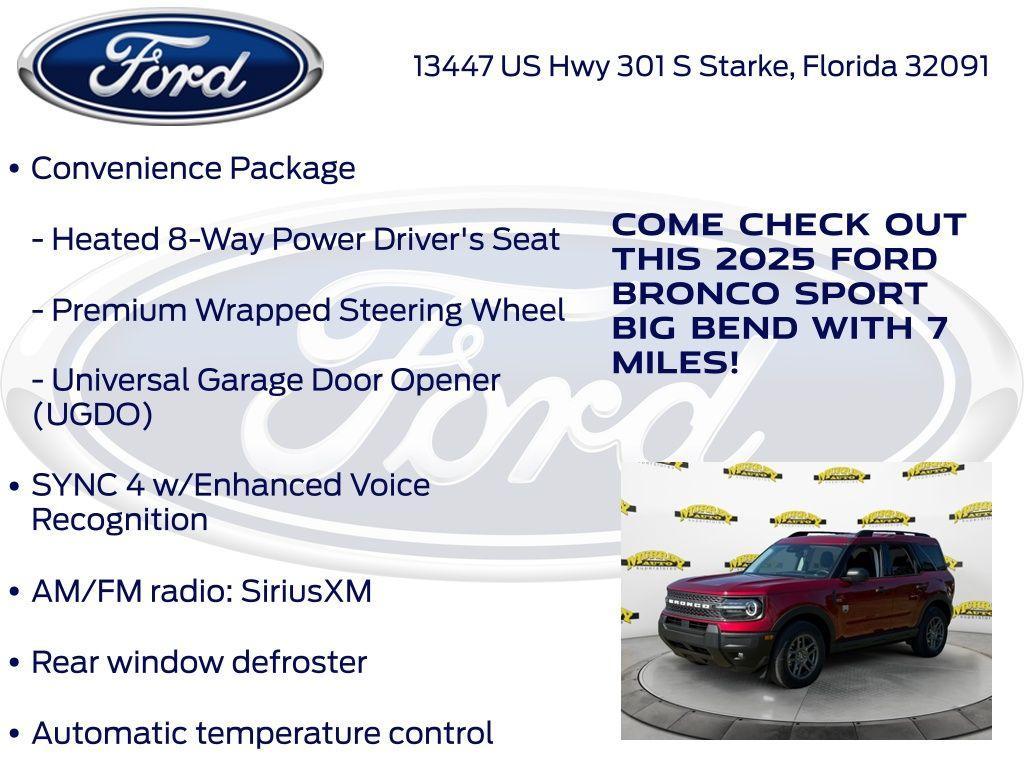 new 2025 Ford Bronco Sport car, priced at $34,338