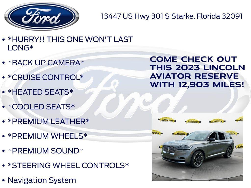 used 2023 Lincoln Aviator car, priced at $45,677