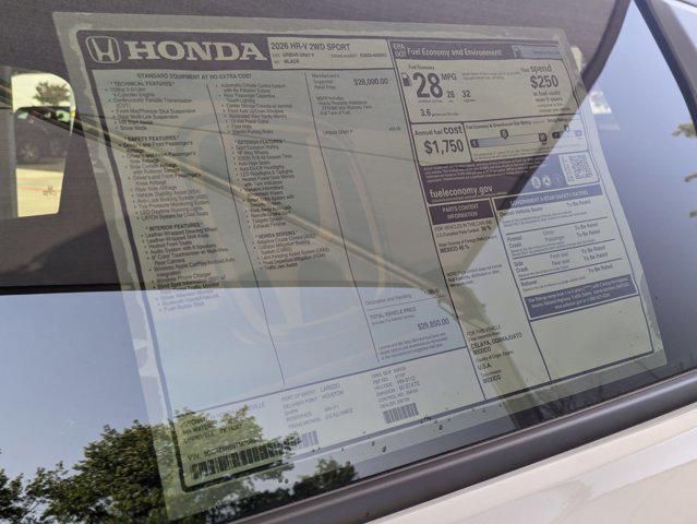 new 2026 Honda HR-V car, priced at $28,613