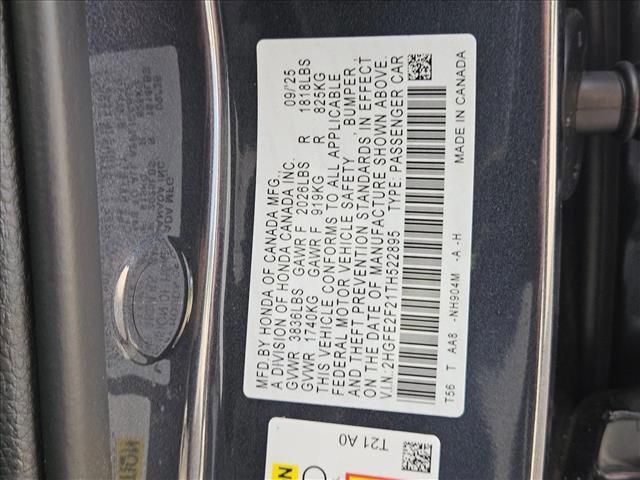 new 2026 Honda Civic car, priced at $24,857